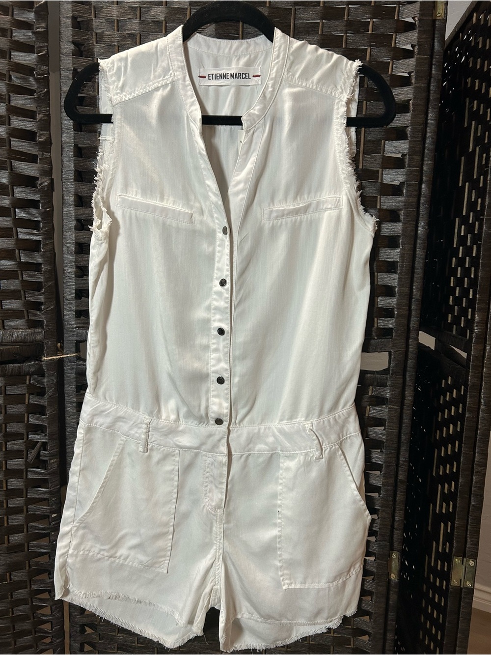 White Sleeveless Romper